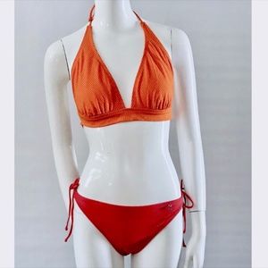 Orange CK Bottom Isaac Mizrahi Top Bikini